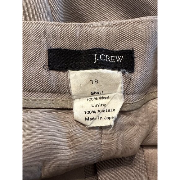 J. Crew 100% Wool Women's Dress Pants Trousers Sz 8 Tall Wide leg Minimalist - Picture 3 of 6